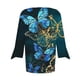 thumbnail image 5 of Ichuanyi liquidación de moda femenina de verano en v-neck 3/4 manga estampada de camiseta casual de camiseta ICHUANYI WER2023081603346, 5 of 5