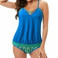 thumbnail image 4 of PENGXIANG Swimsuits For Women Loose Fit Floral Printed Two Piece Bathing Suits, 4 of 6