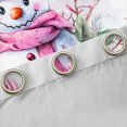 thumbnail image 4 of Manfei Kawaii Pink Snowman Curtains Pack of 2 (42x84 Each) for Child, Watercolor Rose Flower Curtains Blackout, Happy New Year Bedroom Curtains, Blackout Curtains Room Decor, 4 of 6