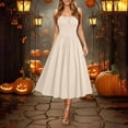 thumbnail image 3 of QATAINLAV Halloween Dress for Women Sleeveless Square Neck A Line Dresses Corset Gothic Renaissance Costume, 3 of 5