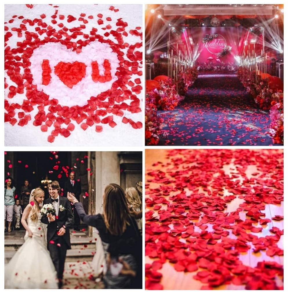 2Pack of Artificial Silk Rose Petals Valentine's Bridal Wedding 300 pcs-Red&Pink 