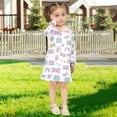 thumbnail image 5 of Girls' long-sleeved dress Rainbow Alphabet Blocks Girls' A-line dress with ribbed cuffs Soft and comfortable, 5 of 6