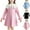 Pink, variant on School Uniform Girls Dress Kids Long Sleeve Party Birthday Prom Formal Fancy Midi Dress Size 2T-10, Black