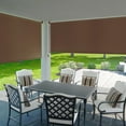 thumbnail image 2 of Coolaroo 6' x 6' Outdoor UV Blocking Cordless Solar Roller Shade Blind, Mocha, 2 of 8