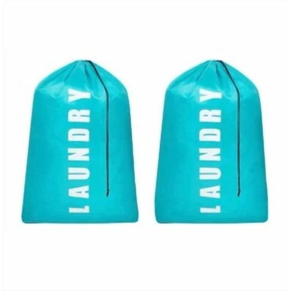 Xl Laundry Bag 2 Pack Blue Travel Laundry Bags For Dirty Clothes 24” X 36” New