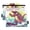 Cartoon Dinosaur surfing, variant on Cartoon Dinosaur Surfing 2 Pack Pencil Pouch for 3 Ring Binder Smooth Zipper Folders with Pockets Clear Window Pencil Case