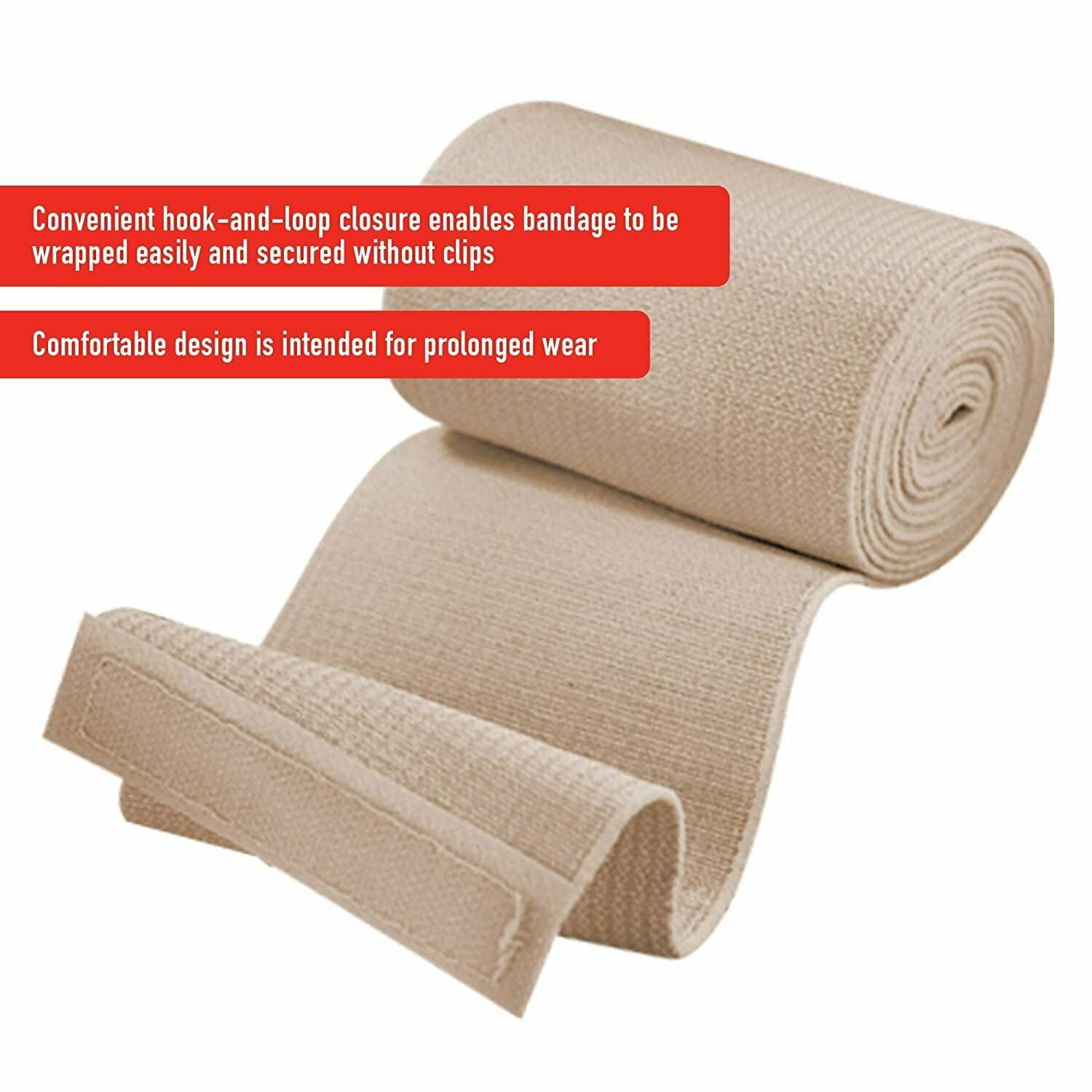 6 Pack - ACE Elastic Bandage with Hook Closure, 4 Inches 1 ea