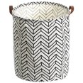 thumbnail image 1 of Round Laundry Hamper Waterproof Polka Dot Laundry Bin Letter Laundry Basket, 1 of 10