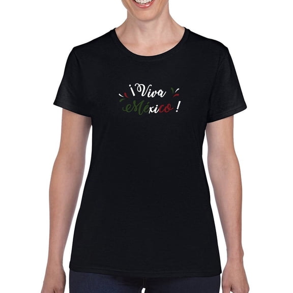 Viva Mexico! Quote Shaped T-Shirt Women -Smartprints Designs, Female Large