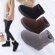 thumbnail image 1 of Botas de nieve de tubo corto con tacón plano para mujer, talla grande, otoño e invierno, nuevas, planas, viejas, gruesas, con forro polar, cálidas, de algodón, 1 of 4