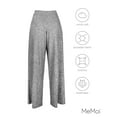 thumbnail image 6 of MeMoi Women's Hacci Wide Leg Soft Lightweight Lounge Pants - Womens - Female, 1X, Black, 6 of 11