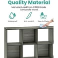 thumbnail image 4 of 8 Cube Bookcase and Bookshelf, Freestanding Display Storage Shelves, Wooden Book Organizer for Living Room, Bedroom, Kids Room, Grey, 4 of 6