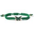 thumbnail image 2 of Pulsera de mariposa para mujer brazaletes trenzados hechos a mano ajustables joyería (verde) Sywqhk Libre de BPA, 2 of 3