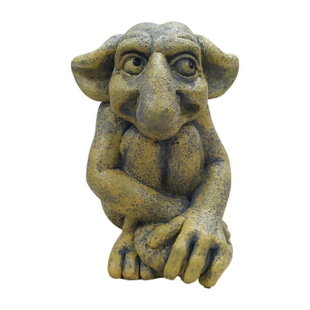 Dezsed Stone Statue Clearance Outdoor Garden Exquisite Stone Statues  Ghost Statues  Exquisite Decorations Brown