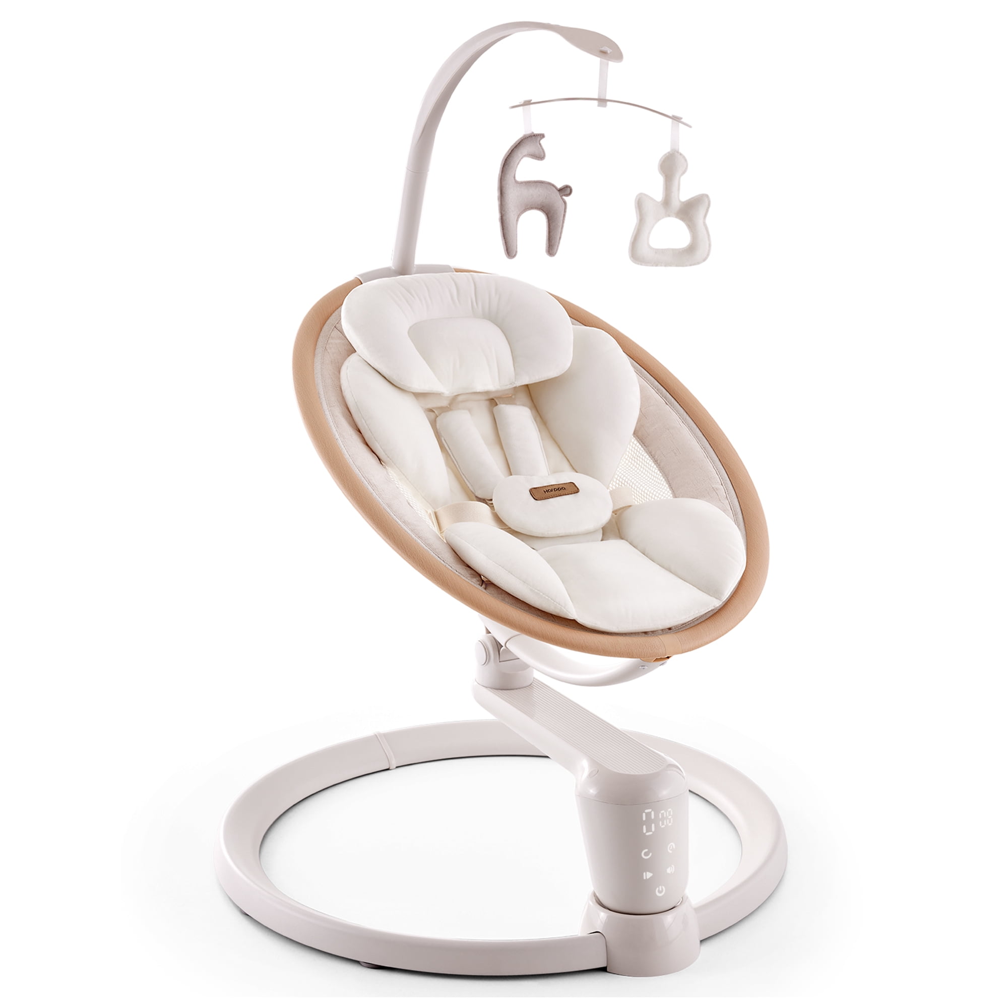 HARPPA Electric Baby Swing for Infants with Remote Control, 5 Speeds, 10 Melodies, Timer