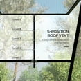 thumbnail image 5 of GVN Greenhouse for Outdoors, 8' x 4' Walk-in Polycarbonate Greenhouse, Lean-to Aluminum Green House with Rain Gutter and Foundation, Black, 5 of 10
