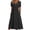 Black, variant on Qiopertar Women's Casual Short Sleeve V-Neck Solid Color Long Dress Spring Summer Beach Party Vacation Relaxed A-Line Maxi Dress, Black 3XL