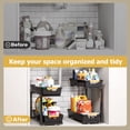 thumbnail image 5 of Enogets 2-Pack Under Sink Organizer, 2-Tier Pull-Out Storage Shelf for Kitchen & Bathroom – Black, 5 of 11