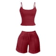 thumbnail image 7 of Sexlip Womens Flared Pants All Season wide waistband straight leg soft cotton athletic wear breathable for summer outing Red S, 7 of 7