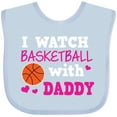 thumbnail image 3 of Inktastic I Watch Basketball with Daddy Boys or Girls Baby Bib, 3 of 4