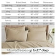 thumbnail image 3 of 4-Piece Twin Bed Sheets Set, 21" Extra Deep Pocket Twin Fitted Sheet, Oversized Flat Sheet, Microfiber Bedding Set, Taupe Pillow Cases Standard Size, Taupe Sheets, 3 of 8