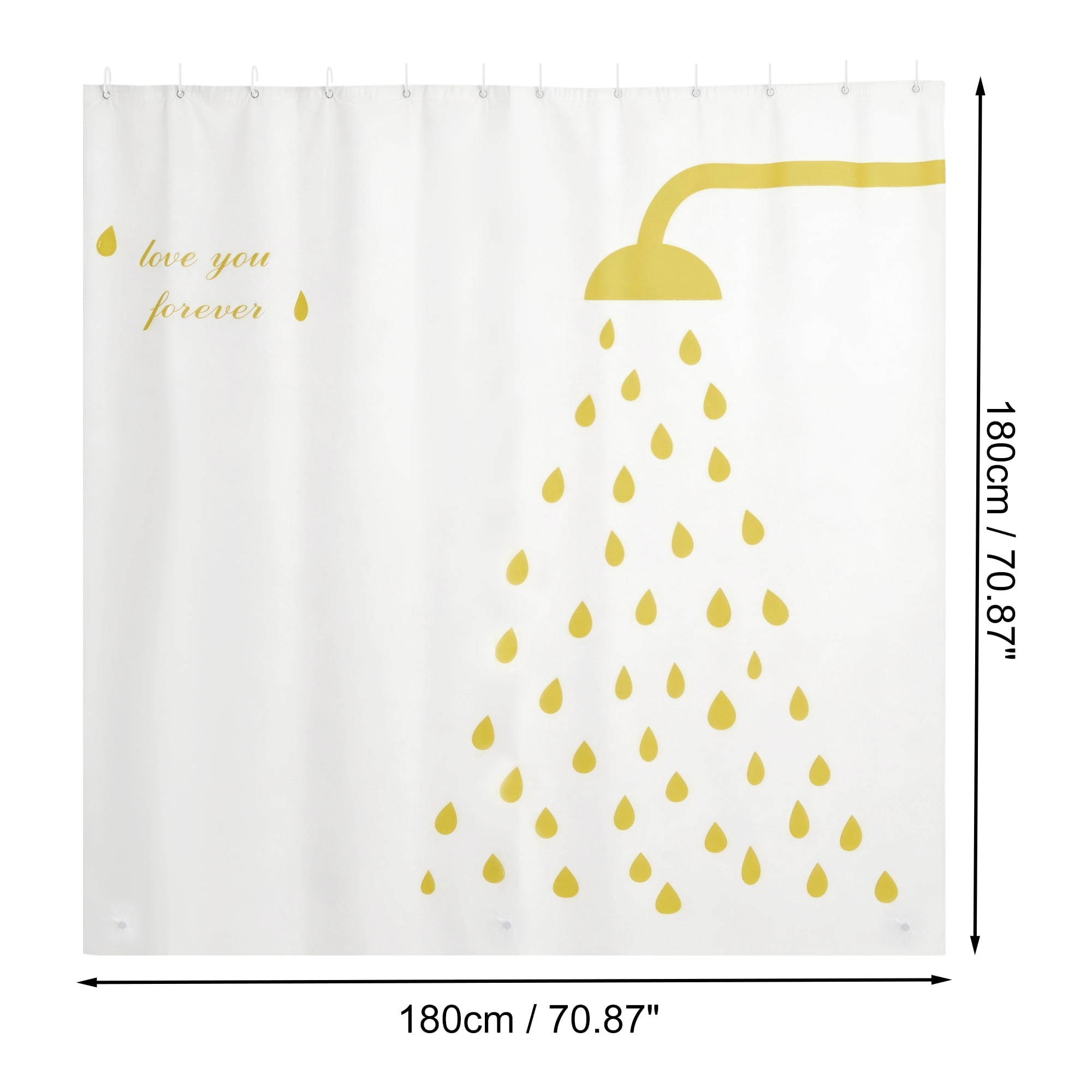Unique Bargains Durable Waterproof Pattern Design Shower Curtain 70.87x70.87