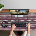 thumbnail image 4 of Long Mouse Pads for Desk,Green and Red Christmas Pattern Desk Mats on Top Of Desks, Desk Mouse Pad Extra Large with 3mm Non-Slip Base and Stitched Edge for Gaming,Office,Work,Home 47.3x23.6in, 4 of 5