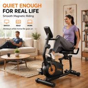 YOSUDA PRO Recumbent Exercise Bike for Home, 350 LB Capacity, 16-Level Magnetic Resistance, Quick-Adjust Seat, Bluetooth App