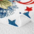 thumbnail image 5 of Manfei Watercolor Flowers Stars Twin Quilt Set,Us Flag 4Th Of July Twin Coverlet Set,Red White Blue,2-Piece, 5 of 7