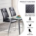 thumbnail image 3 of Dining Living Room Chairs Upholstered Chair with Silver Metal Legs,  Modern Meeting  Side Chairs with Faux Leather Padded Seat, for Kitchen, Meeting Room, Living, Bedroom, Dining Room, Set of 4, 3 of 7