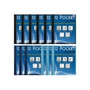 Better Office Products - Presentation Books, Letter Size, 12-Pocket, Assorted Colors, 12-Pack