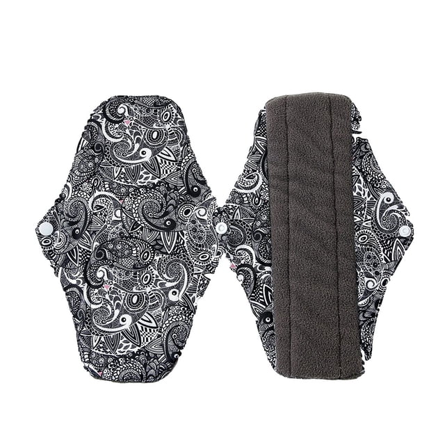 EGNMCR Serviette Menstruelle en Tissu Maman Sac Sanitaire au Charbon Réutilisable ama Bamboo