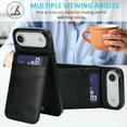thumbnail image 4 of Asuwish Screen Protector Included PU Leather Soft Shell Wallet Cell Phone Case with Screen Protector for iPhone 17 Air, Black, 4 of 9