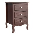 thumbnail image 4 of Hassch Countryside Nightstand with 3 Storage Drawers Bedside End Table for Bedroom, Brown, 4 of 10