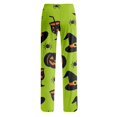 thumbnail image 4 of Green Womens Jogger Pajamas Pants Long Oversized, Halloween Pjs Pants, Comfortable Fuzzy, Funny Vintage Y2k, Festival Family XL, 4 of 5