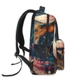 thumbnail image 3 of Disketp Abstract Peacock Painting Mochila Estampada para Hombre y Mujer – Mochila Ligera Clásica con Múltiples Bolsillos para Universidad, Trabajo y Viajes-One Size, 3 of 5