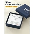 thumbnail image 6 of U7 To My Mom Dainty Cross Necklace for Women Valentine Mother's Day Jewelry for Her 18 Inch Pendant Necklace with Gift Card, 6 of 8