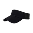thumbnail image 1 of Unisex Sports Running Sun Visor Hat Quick Dry Breathable Monochrome Adjustable Open Top Cap for Golf Tennis Outdoor Activities, Black, 1 of 3