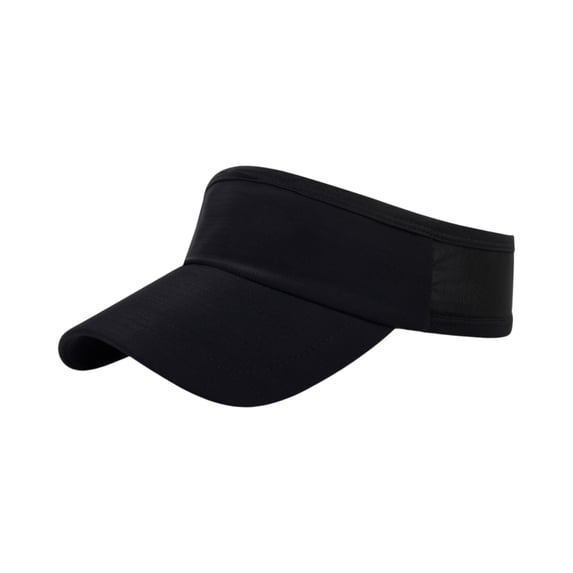 Unisex Sports Running Sun Visor Hat Quick Dry Breathable Monochrome Adjustable Open Top Cap for Golf Tennis Outdoor Activities, Black