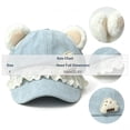 thumbnail image 4 of LUVDA Bear Ear Beret Style Newsboy Cap for Women with Lace Border and Cute Embroidery, 4 of 8