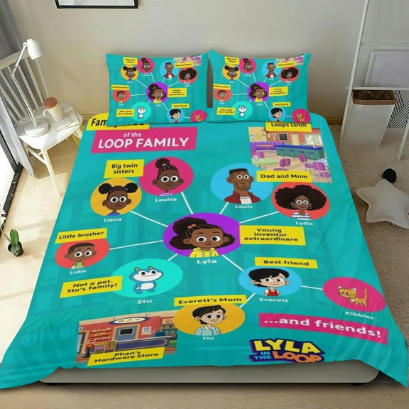 Bedding Set For Lyla in The Loop Comforter Cover Set Cute Duvet Cover Sets Super Soft Teens Bedding Set Kids Bedroom Gifts,1 Duvet Cover with 2 Pillowcases Twin 3 Piece