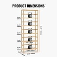 thumbnail image 3 of KFFKFF 6-Tier Bamboo Shelf, Open Wood Bookshelf, Display Storage Rack Organizer, Freestanding Flower Plant Stand, Multifunctional Bamboo Bookshelf Ideal for Bathroom, 3 of 9