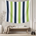 thumbnail image 5 of Green Navy Blue Striped Tapestry for Bedroom Wall Hanging Tapestry, Farmhouse Stripe Art Ceiling Backdrop Tapestries Poster Blanket Wall Decor for Teens Room Living Room Dorm 39" x 59", 5 of 8