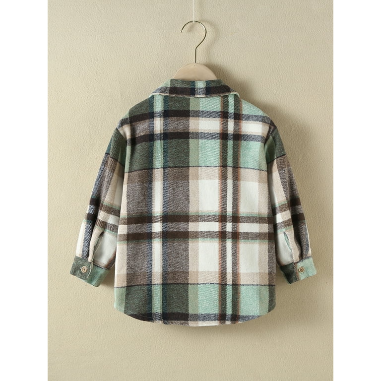1-5Y Toddler Baby Boy Plaid Jacket Checkerboard Long Sleeve Zip Up Pocketed  Coat Kids Windbreaker Outwear Casual Fall Winter Clothes 
