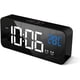 thumbnail image 1 of ZHAOCHENG HOMVILLADespertador Digital con Gran Pantalla LED de Temperatura, Despertador de Espejo Portátil con Doble Alarma, Tiempo de repetición, Regulador de Brillo, Ajustable en 4 Niveles, 13 Músic, 1 of 5