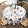 thumbnail image 3 of White Forest Fairy Pattern Round Tablecloth 60"x60",Wrinkle Wipeable Table Cloth for Kitchen Dining Room Picnic Patio Party, 3 of 6
