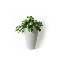 Algreen Valencia Planter, Hammered Texture Planter, 15-In. by 20-In. Height, Weathered White