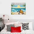 thumbnail image 4 of TIAOTIAOHOU Art Teal Sea Turtle Walk Canvas Print Quotes Framed Artwork Blue Ocean Beach Coast Scenery Poster Motivational Animal Large Wooden Wall Décor,, 4 of 4