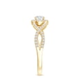 thumbnail image 4 of Rosec Jewels Certified Moissanite Engagement Ring for Women - D-VS1 Quality Moissanite Criss Cross Ring, 10K Yellow Gold, US 13.00, 4 of 9