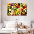 thumbnail image 2 of Elephant Stock Fresh Fruits And Veggies Wall Art - Horizontal Multi Panel Canvas - Kitchen Wall Decor - Food And Drink Multi Panel - Orange And Green Decor - 45" x 28", 2 of 8